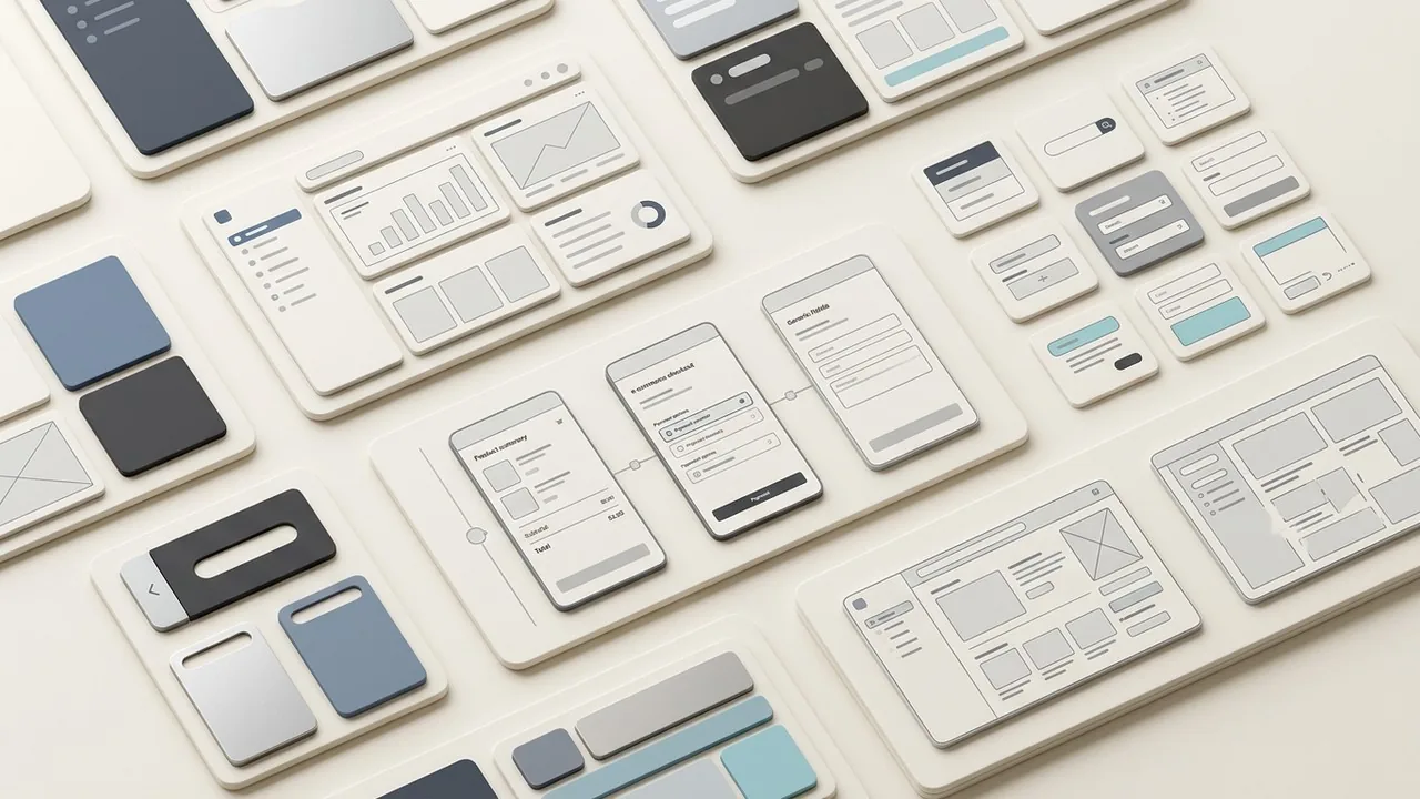 A strategic UI specimen sheet illustrating how specific keywords improve the quality of AI prototyping results.