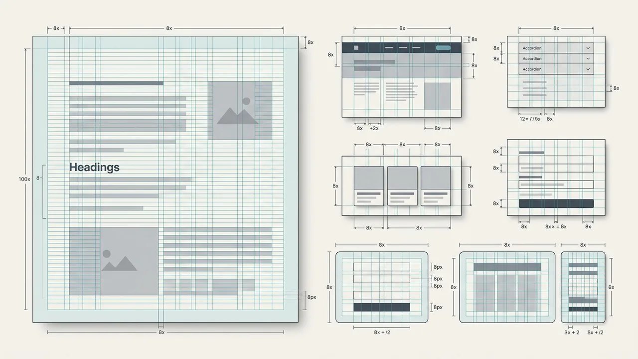 Sơ đồ kỹ thuật cho thấy các phép đo chính xác và khoảng cách được sử dụng để xây dựng hệ thống lưới hiệu quả.