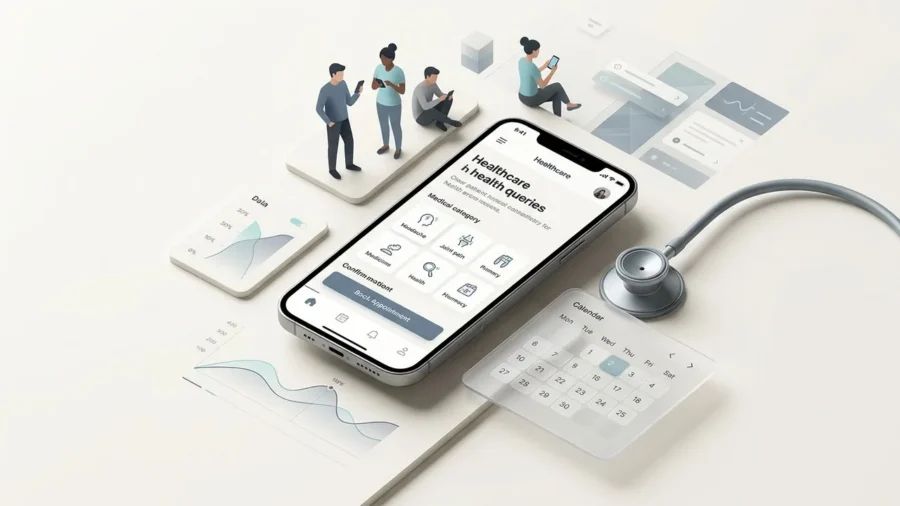 A premium smartphone mockup showing modern medical website design with a focus on patient conversion.