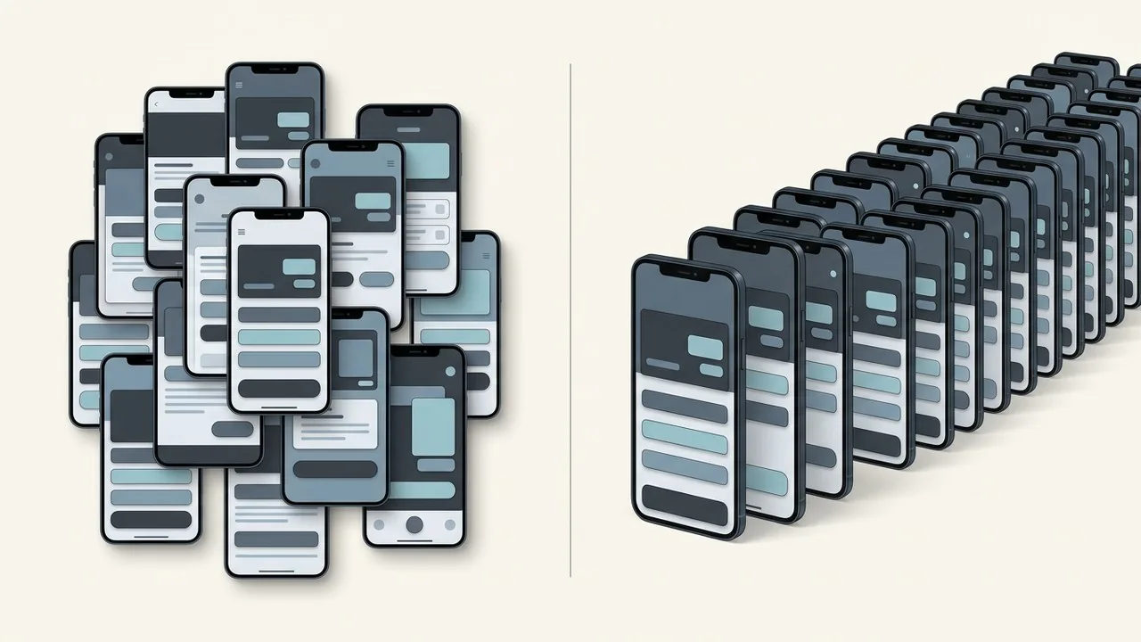 How Design Automation Scales High-Performance Digital Brands 1 A side-by-side comparison showing how design automation eliminates manual friction for high-performance brands.