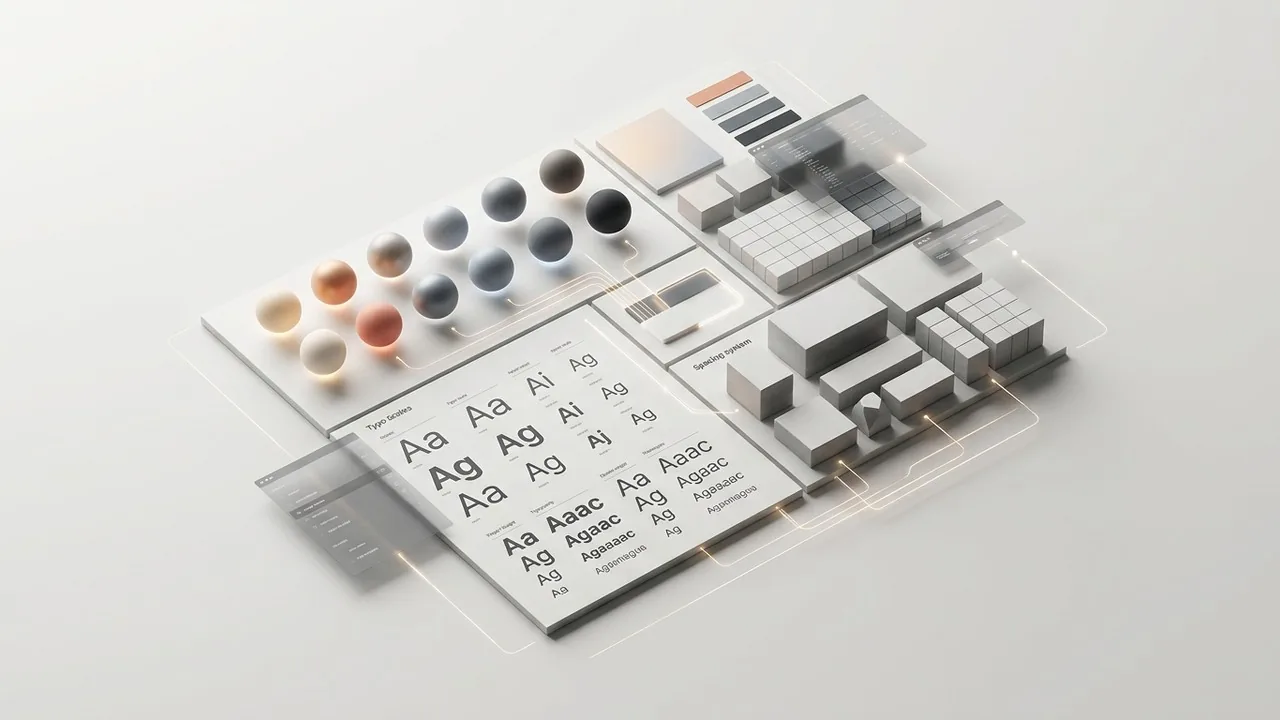 How Design Automation Scales High-Performance Digital Brands 2 A modular diagram of design tokens and systems forming the foundation of design automation.