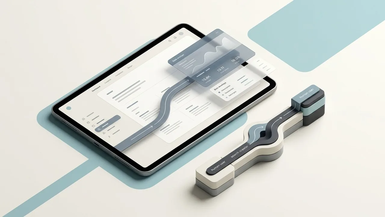 Mô hình thiết bị cao cấp hiển thị sự tích hợp giữa trải nghiệm người dùng và các mẹo SEO cho thiết kế trang web.