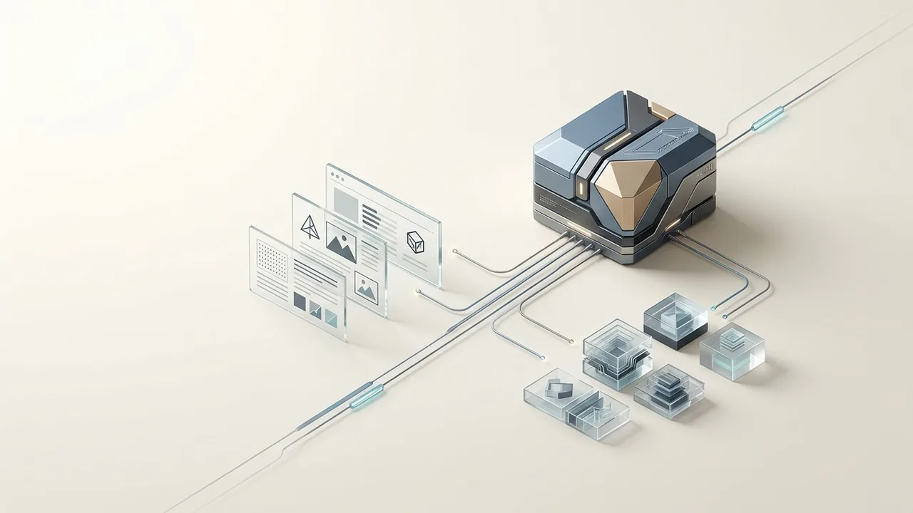 An editorial diagram showing the balance of performance and aesthetics in a clean website design.