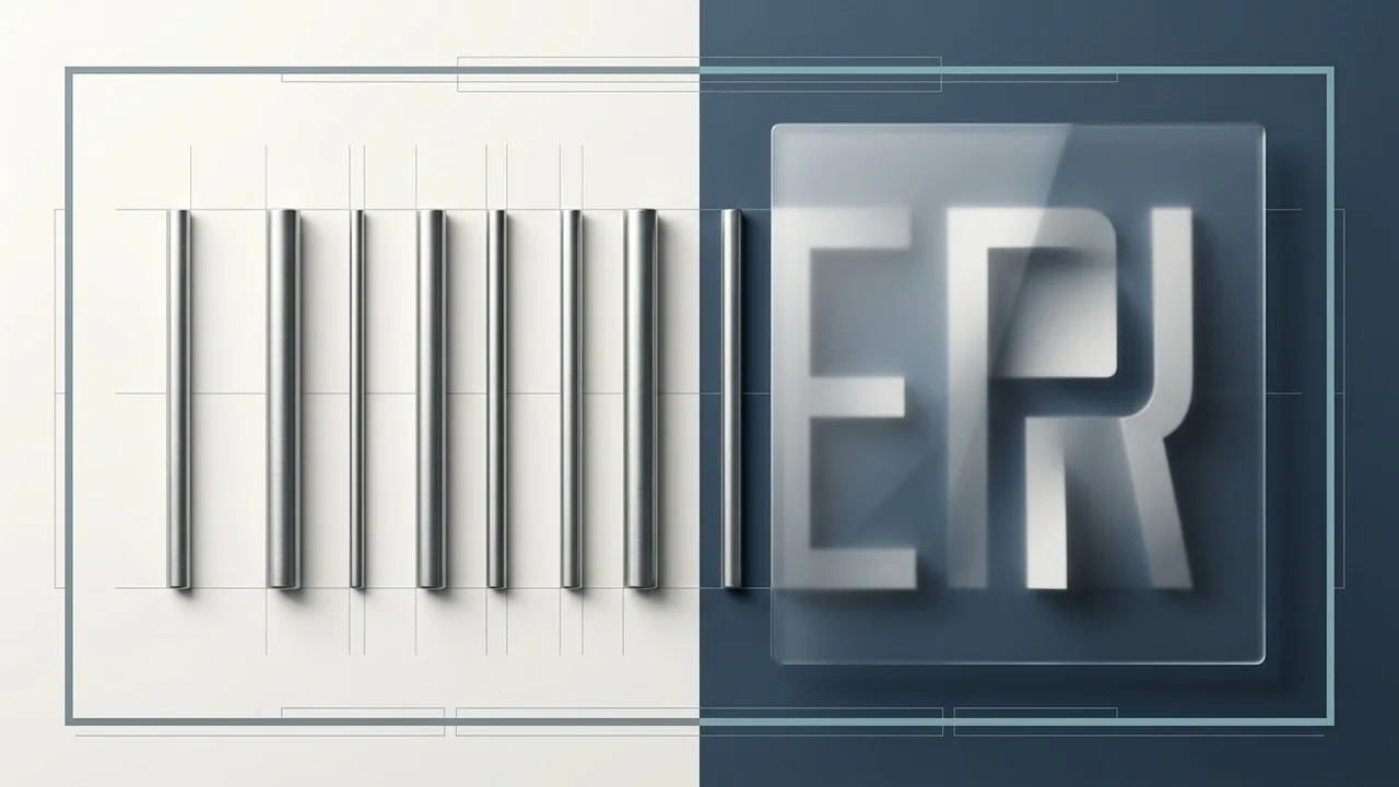 Bố cục so sánh kỹ thuật cho thấy sự khác biệt giữa khả năng đọc và khả năng nhận diện mặt chữ trong typography thiết kế web.