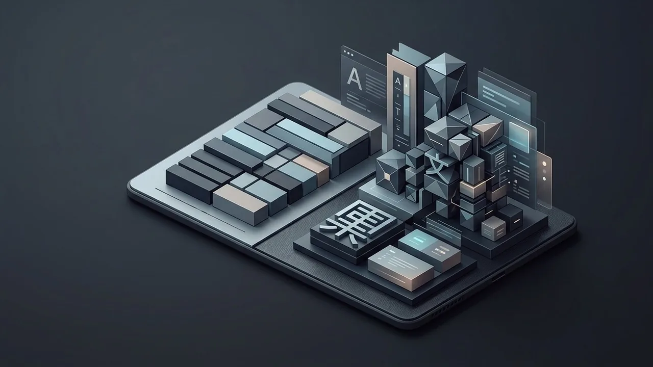 Hình ảnh trực quan thể hiện việc triển khai toàn cầu và độ phức tạp kỹ thuật của typography trong thiết kế web cho nhiều ngôn ngữ.