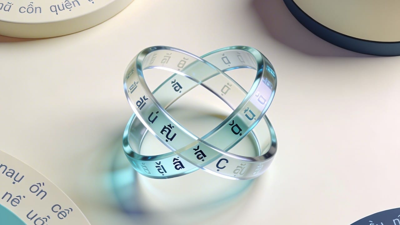 A premium editorial visual representing global scripts and multi-language typography in web design.