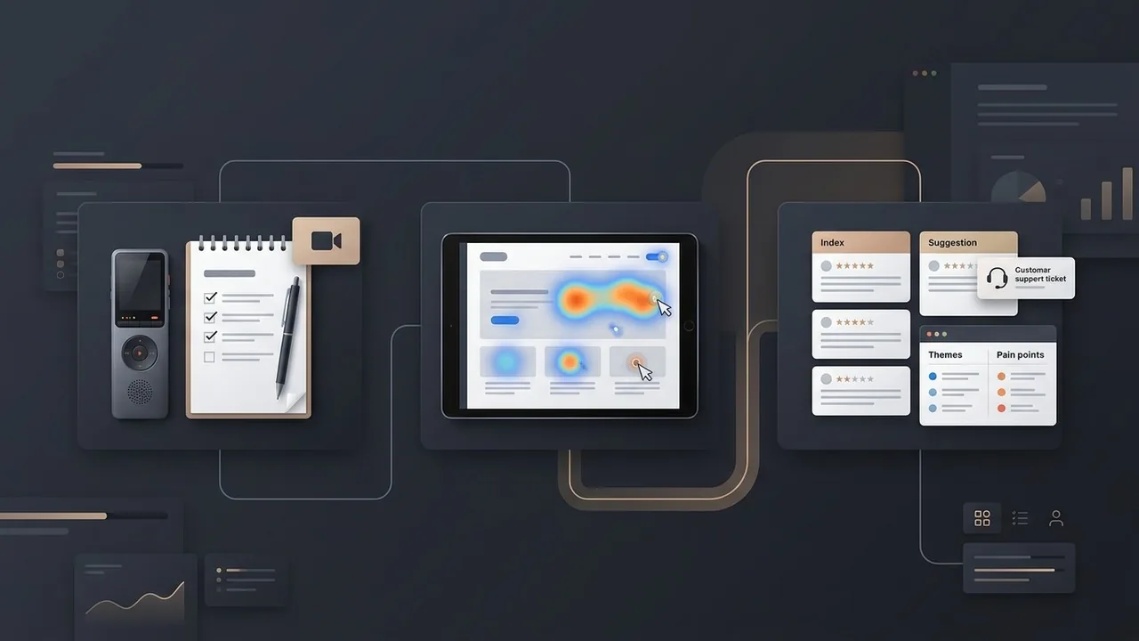 A strategic diagram of affordable research tools for a small business in need of ux research.