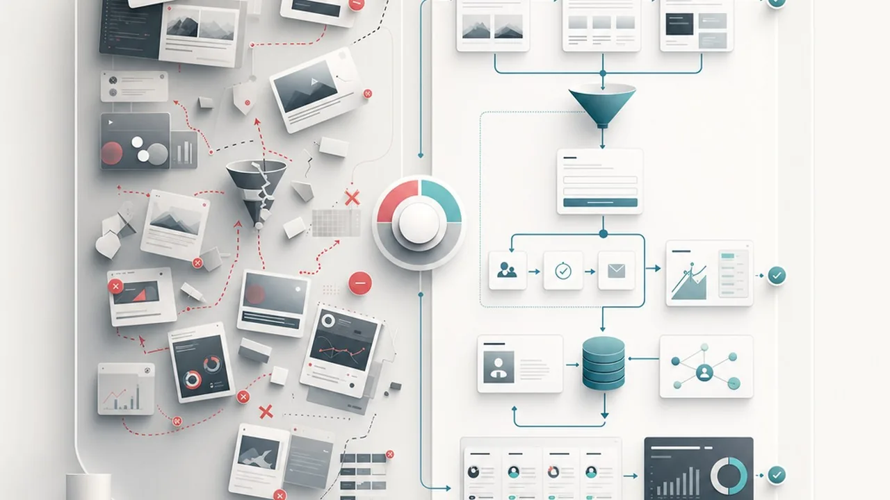 A strategic vetting process diagram for selecting a b2b web design agency.
