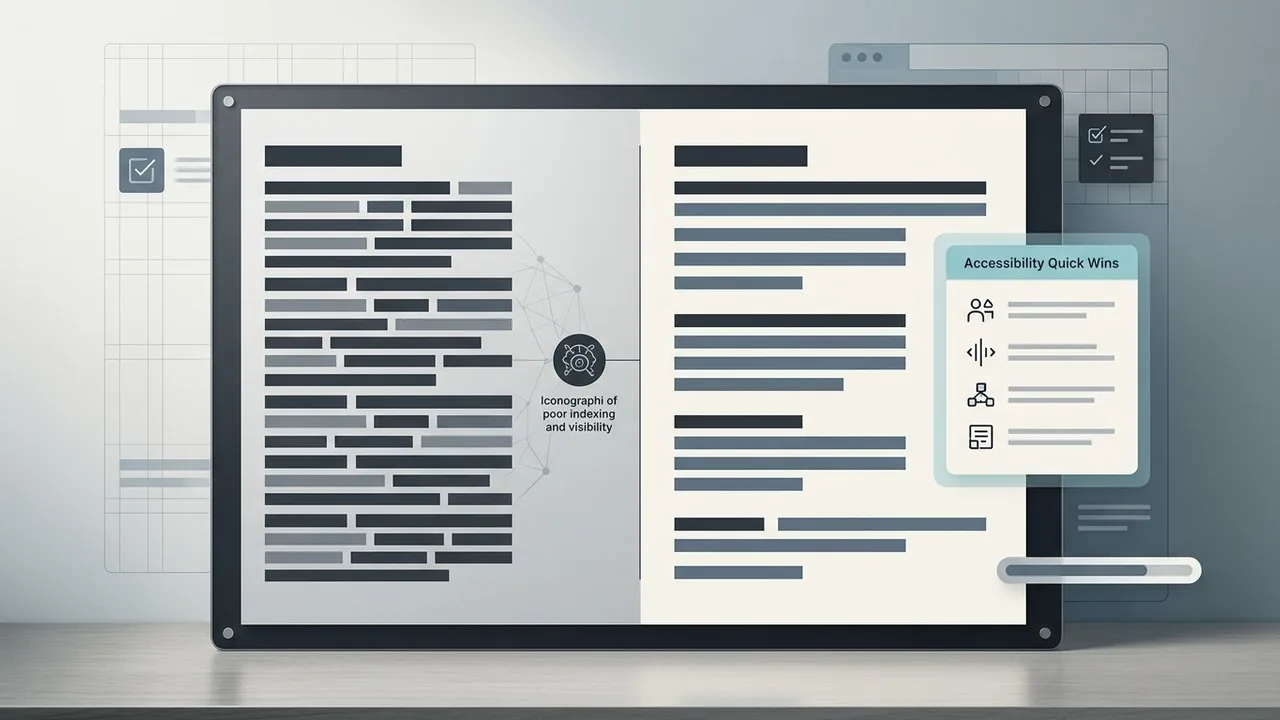 An editorial graphic illustrating how css white space and proper line-height improve readability and web accessibility.